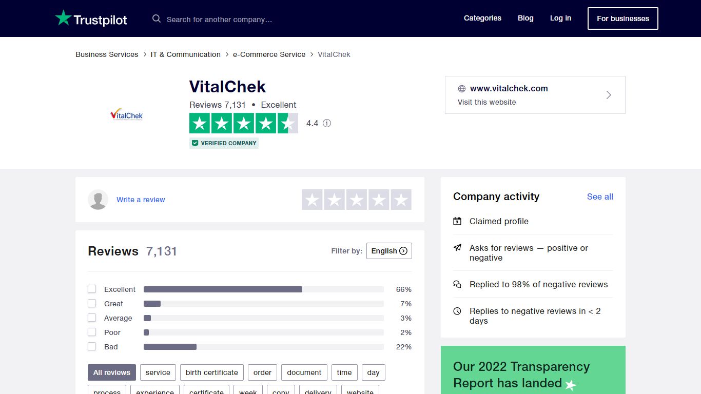 Read Customer Service Reviews of www.vitalchek.com - Trustpilot